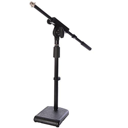 LyxPro KDS-1 Kick Drum Mic Stand、Low Profile Height Adjustable Microphone Boom Stand、Weighted Base、Kick drums、Guitar Amps、Desktop、Black用の