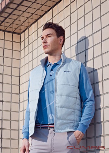 CUMAR 羅紋領印花長袖POLO衫/219206