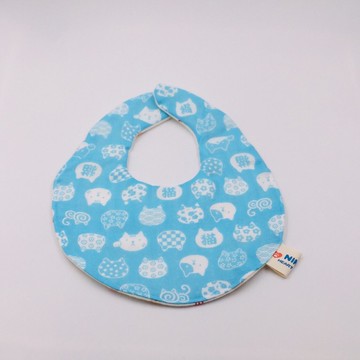 福氣貓咪圍兜 二重紗 口水巾  彌月禮