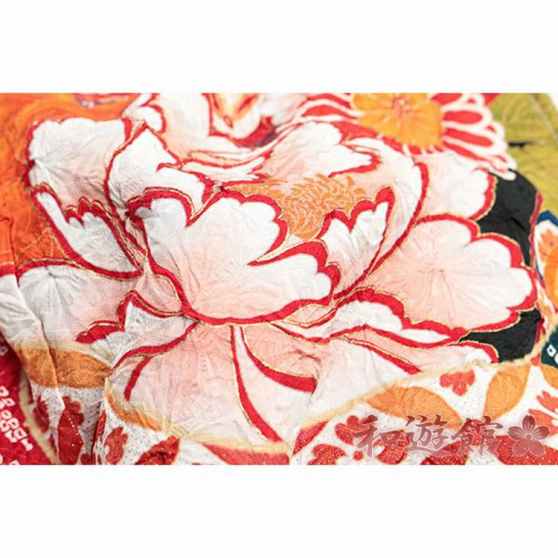 和遊館 即決efa2050 京友禅 総絞り 豪華 金駒 相良刺繍 お振袖 お 