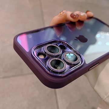 星耀 自帶閃粉鏡頭膜 適用 蘋果 iPhone 17 16 15 14 13 12 11 Pro max 手機殼 防摔殼