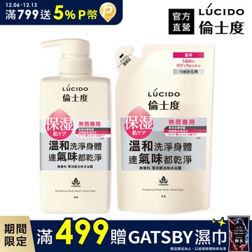 倫士度 零涼感去味沐浴露450ml+補充包380ml