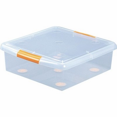 IRIS 222042 薄型ボックス UG-475 クリア/オレンジ UG475 ※配送毎送料要