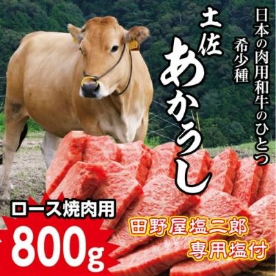 ふるさと納税 田野町 「土佐あかうし」ロース焼き肉用 田野屋塩二郎の完全天日塩(肉用)