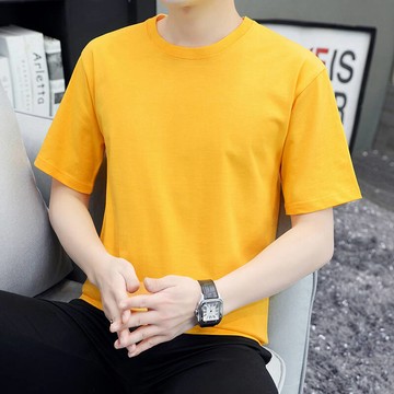 台灣出貨 男純棉短袖T恤男夏季落肩100%純棉T恤12色加大碼M-6X