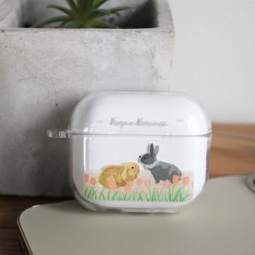 兔兔 透明 AirPods 保護套(硬殼/軟殼可選)