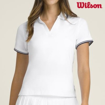 【Wilson威爾森】Club Polo Bright White 女款 服飾 POLO衫 白色 WW00306411WTA