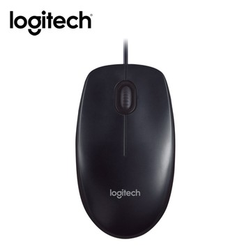 【Logitech 羅技】M90 USB 有線滑鼠 黑灰