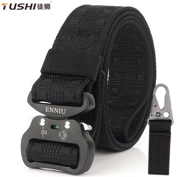 徒獅多功能帆布休閑戶外自動快脫插扣戰術腰帶男工裝運動訓練褲帶