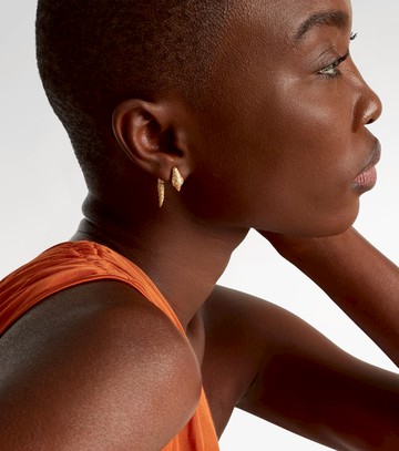 Yvonne Léon Python 9kt gold earrings with diamonds and spinels