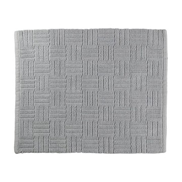 KELA 德國 Leana編織純棉吸水地墊(質感灰65x55cm) / 踏腳墊 腳踏墊 吸水墊