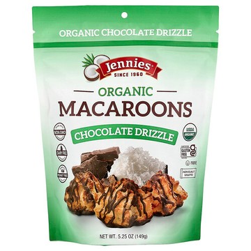 Jennies Macaroons, 有機馬卡龍，巧克力糖霜，5.25 盎司（149 克）