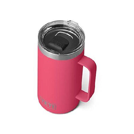 YETI Rambler 24 oz Mug, Vacuum Insulated, Stainless Steel with MagSlider Lid, Bimini Pink