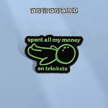 三件立減29🔥臺灣出貨🔥可開發票✅趣味搞怪把錢都花在飾品上字母短句胸針卡通線條小人徽章合配飾