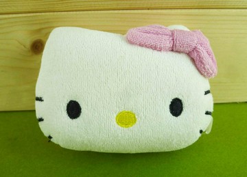 【震撼精品百貨】Hello Kitty 凱蒂貓 沐浴海綿-粉蝶結【共1款】 震撼日式精品百貨