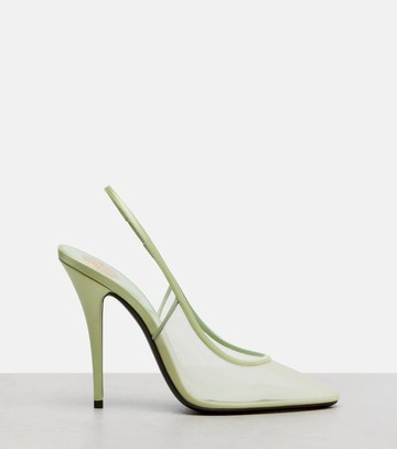Saint Laurent Anita 110 mesh slingback pumps