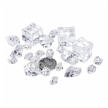 仿真透明塑膠冰塊／拍攝道具(混裝24入)