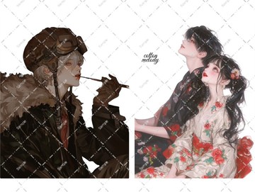 original sticker no.6324 人物貼紙 原創貼紙 人物貼紙 女孩貼紙 原創人物貼紙