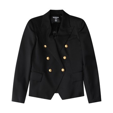 Balmain - Black And Gold Virgin Wool Blazer