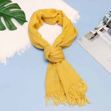 日本今治羽織圍巾-山吹色(羊毛+棉)