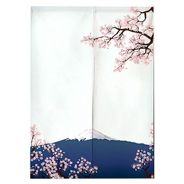 上手家居 日式風水長門簾/窗簾布/浴室廚房廁所門簾  富士山  120 x 85 x 0.3cm