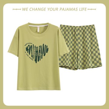 高級感2025年新款睡衣女款夏季純棉短袖短褲夏天網紅風家居服套裝