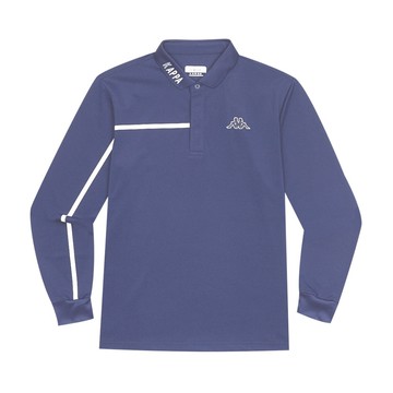KAPPA 型男吸濕排汗速乾 POLO 長袖衫 丈青 341C2DWB29
