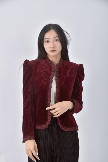 (S) louis joone質感棉質紅色外套