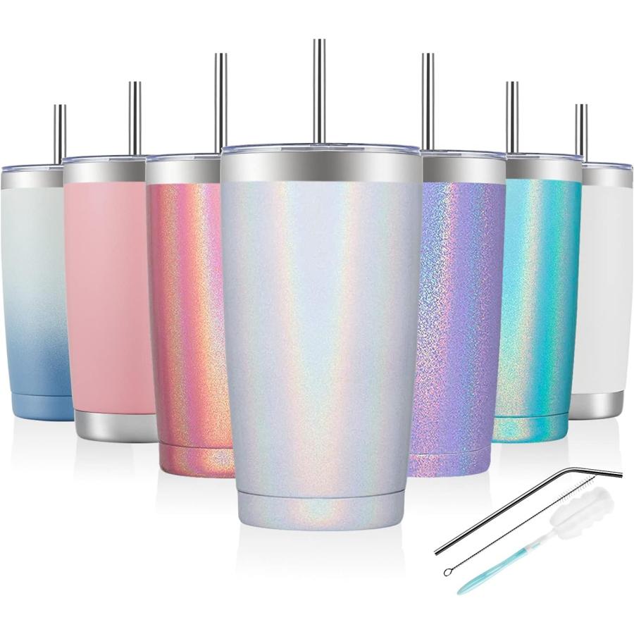 COKTIK 6 PACK 20Oz Tumbler Cup Double Wall Vacuum Insulated Travel