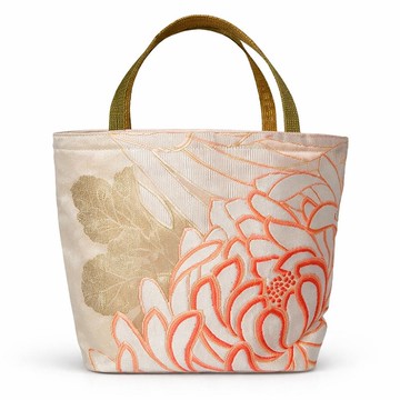 獨一無二100%絲質和服袋帶托特包 | 手工刺繡 | 日本藝術手提包