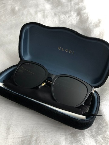 【日本直送 名牌中古包】GUCCI 古馳 經典雪莉標誌 太陽眼鏡 黑色 橢圓鏡框 GG Logo GG1883SK vintage d3gda7