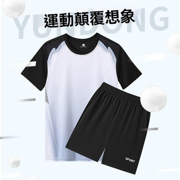 【台灣出貨】運動冰絲T恤男女速乾衣短袖跑步套裝夏季球衣健身衣服短袖t恤上衣男T恤運動套裝泳衣