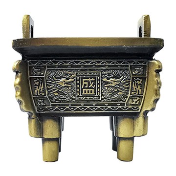 財神小舖 雙龍鼎 線香爐 小 青銅色 TTLS-1106-2 古典居家擺飾  1個