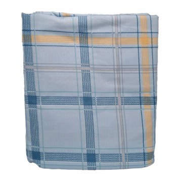 A-ONE 台灣製雪紡棉 被套床包組  床包 180 x186cm + 枕套75 x 45cm + 被套180 x 210cm  經典藍格  床包 + 枕套2個 + 被套