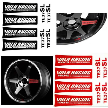 輪轂貼 汽車貼紙 輪轂貼紙 防水防曬車貼 RAYs  VOLK Racing TE37SL 改裝輪轂貼 17-19寸適用