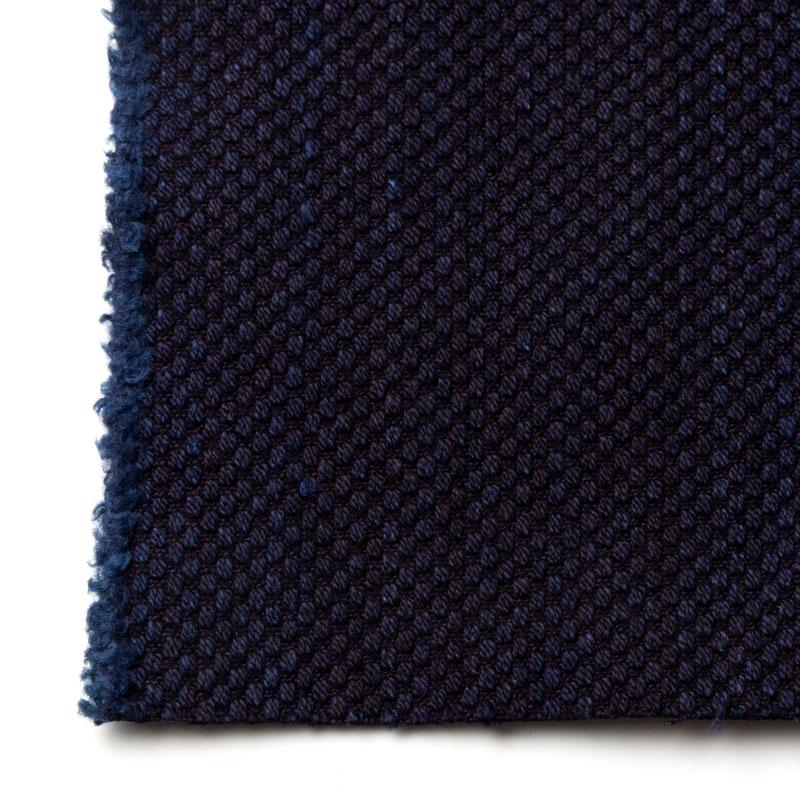 小島屋　藍染め織物　刺子織生地素材　ダークインディゴ　1mカット　綿100%　武州正藍染　埼玉県の工芸品