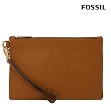 FOSSIL Gift 真皮手拿包-金棕色 SLG1557216
