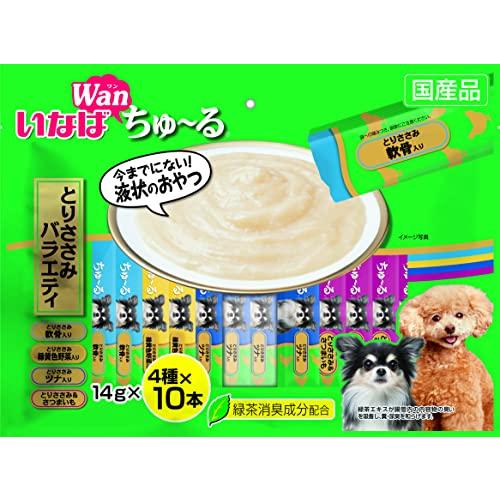 いなば 犬用おやつ ちゅ~る40本入り とりささみバラエティ 14g×40本