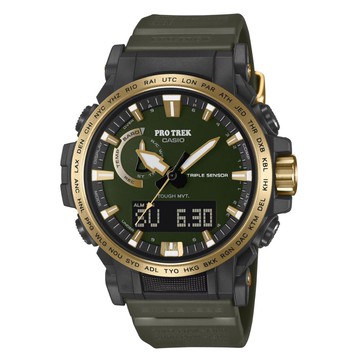 【CASIO 卡西歐】PRO TREK 太陽能電力 三重感應器 戶外探險 黑 PRW-ANS-3_47.4mm
