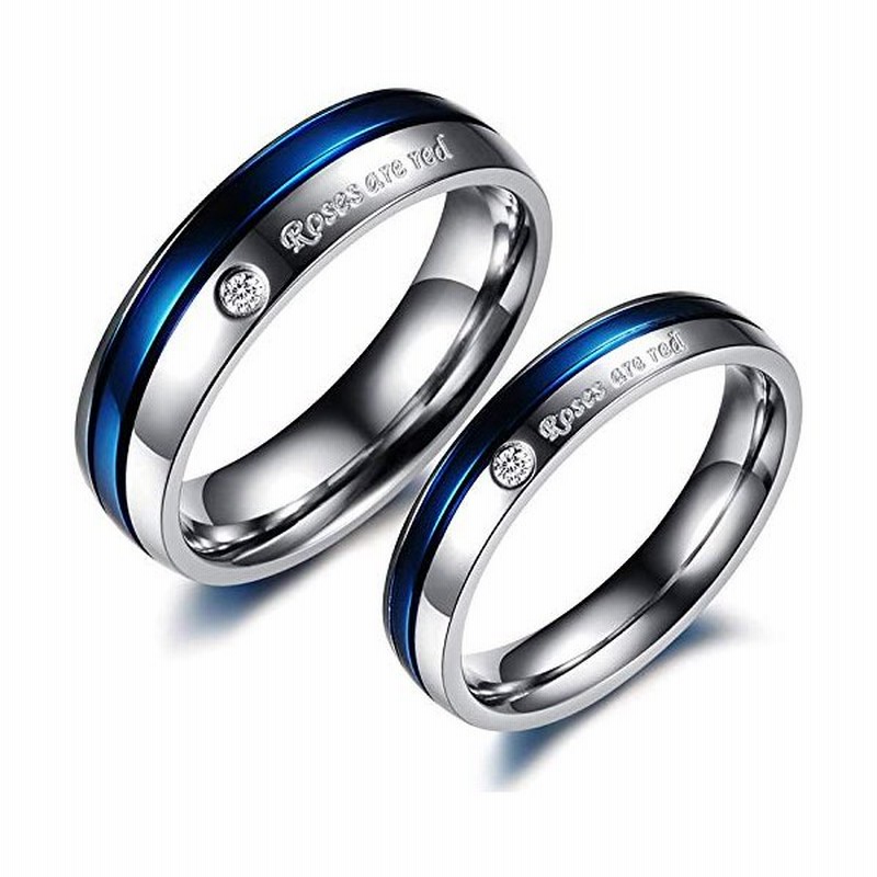 Rockyu ブランド 人気 ペアリング ステンレス シンプル シルバー 婚約 指輪 おしゃれ 青 26号 通販 Lineポイント最大0 5 Get Lineショッピング