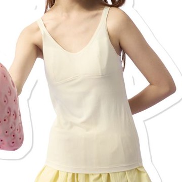 嬪婷-冰牛奶纖維 學生M-3L第一階套穿式長背心(奶油黃) BT1145Y6