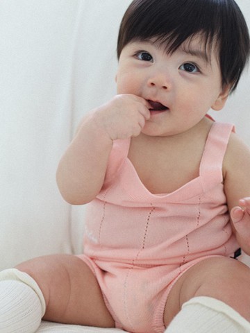 Baby Lingerie Tencel Tank Top Set [Pink]