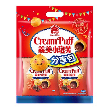 義美 小泡芙分享包-特濃巧克力(160g)