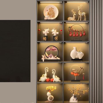 客廳酒柜擺件電視柜玻璃柜餐邊柜裝飾品輕奢高檔2025新款套裝組合