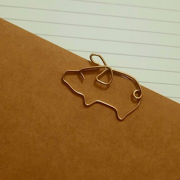 小豬 |書籤|迴紋針 | 品牌趣味金工|手工文青風