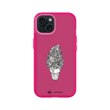 iPhone 15 Clear 粉漾桃 - Ted Leonid Melendres - Foodle Icecream 玩趣冰淇淋