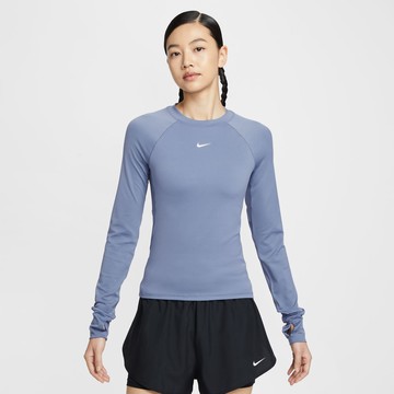 NIKE AS W NK PRO DF LS BASELAYER 女運動長袖 藍-FV7846499