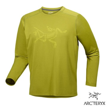 【ARCTERYX 始祖鳥】男 Cormac Logo 輕量透氣圓領長袖上衣.T恤.運動休閒衫/ X000008452