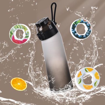 漸變色香味杯玩趣創意水杯輕奢高級感夏季運動學生兒童帶吸管手柄