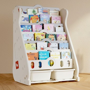 lilikoko 哩哩摳摳 兒童書架  71 x 51.8 x 99.9cm  7層  白灰色